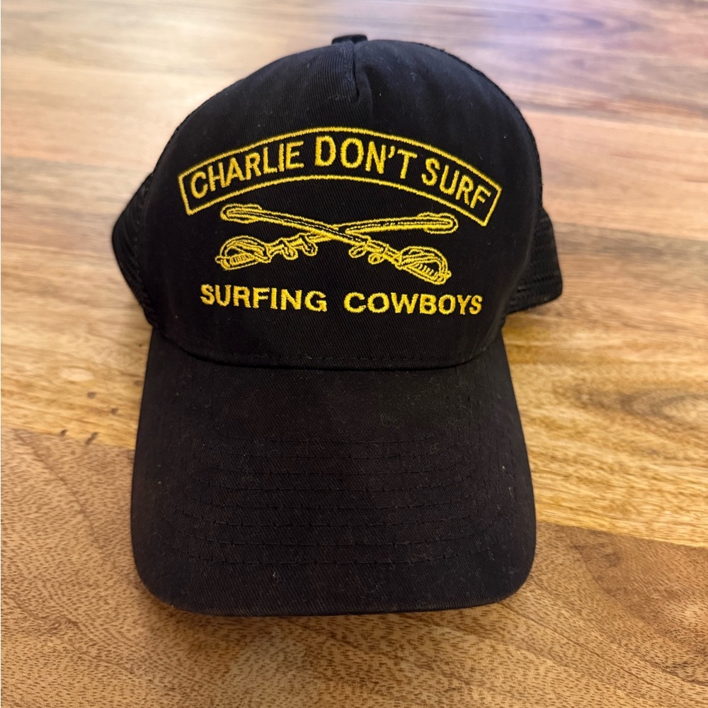 Black Surfing Cowboys Cap